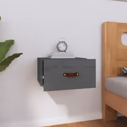 vidaXL 1/2x LED Bathroom Mirror 90x60 cm Washroom Wall-mounted Light up Mirror - Grey, 1 x Bedside cabinet