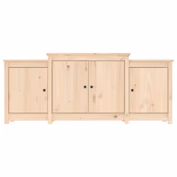 vidaXL Solid Wood Pine Sideboard Side Cabinet Home Organiser Multi Colours - Brown - Additional view 4