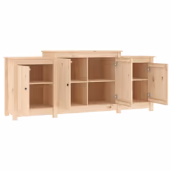 vidaXL Solid Wood Pine Sideboard Side Cabinet Home Organiser Multi Colours - Brown - Additional view 5