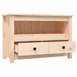 vidaXL Solid Wood Pine TV Cabinet TV Console Media HiFi Cabinet Multi Colours - Brown - Additional view 6
