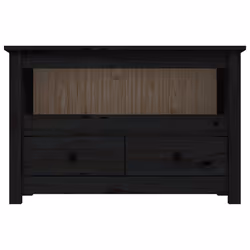 vidaXL Solid Wood Pine TV Cabinet TV Console Media HiFi Cabinet Multi Colours - Black - Additional view 5