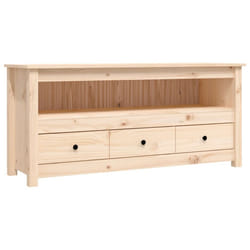 vidaXL Solid Wood Pine TV Cabinet TV Stand Media HiFi Cabinet Multi Colours - Brown