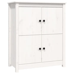 vidaXL Solid Wood Pine Sideboard Side Cabinet Home Organiser Multi Colours - White