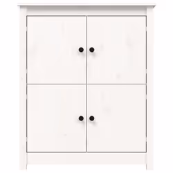 vidaXL Solid Wood Pine Sideboard Side Cabinet Home Organiser Multi Colours - White - Additional view 4