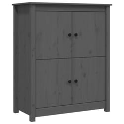 vidaXL Solid Wood Pine Sideboard Side Cabinet Home Organiser Multi Colours - Grey