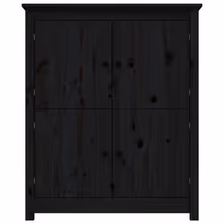 vidaXL Solid Wood Pine Sideboard Side Cabinet Home Organiser Multi Colours - Black - Additional view 4