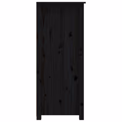 vidaXL Solid Wood Pine Sideboard Side Cabinet Home Organiser Multi Colours - Black - Additional view 6