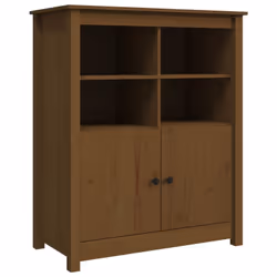 vidaXL Solid Wood Pine Sideboard Side Cabinet Home Organiser Multi Colours - Honey brown