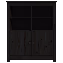 vidaXL Solid Wood Pine Sideboard Side Cabinet Home Organiser Multi Colours - Black - Additional view 5