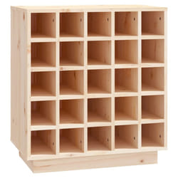 vidaXL Solid Wood Pine Wine Cabinet Alcohol Cabinet Cupboard Multi Colours - Brown