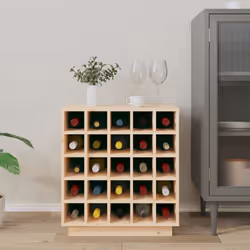 vidaXL Solid Wood Pine Wine Cabinet Alcohol Cabinet Cupboard Multi Colours - Brown