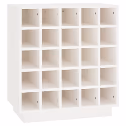 vidaXL Solid Wood Pine Wine Cabinet Alcohol Cabinet Cupboard Multi Colours - White