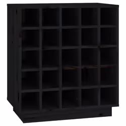 vidaXL Solid Wood Pine Wine Cabinet Alcohol Cabinet Cupboard Multi Colours - Black
