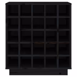 vidaXL Solid Wood Pine Wine Cabinet Alcohol Cabinet Cupboard Multi Colours - Black - Additional view 4