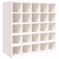 vidaXL Solid Wood Pine Wine Cabinet Alcohol Cabinet Rack Multi Colours/Models - White, with 25 holes