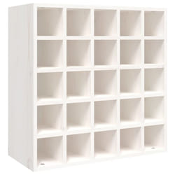 vidaXL Solid Wood Pine Wine Cabinet Alcohol Cabinet Rack Multi Colours/Models - White, with 25 holes