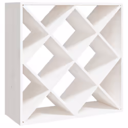 vidaXL Solid Wood Pine Wine Cabinet Alcohol Cabinet Rack Multi Colours/Models - White, with 12 holes