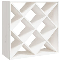 vidaXL Solid Wood Pine Wine Cabinet Alcohol Cabinet Rack Multi Colours/Models - White, with 12 holes