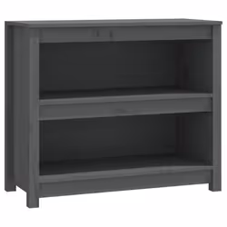 vidaXL Solid Wood Pine Book Cabinet Display Organiser Multi Colours/Sizes - Grey, 80 x 35 x 68 cm