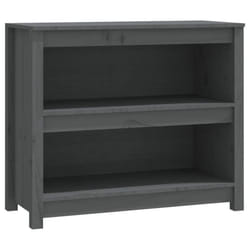 vidaXL Solid Wood Pine Book Cabinet Display Organiser Multi Colours/Sizes - Grey, 80 x 35 x 68 cm
