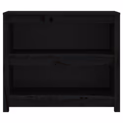 vidaXL Solid Wood Pine Book Cabinet Display Organiser Multi Colours/Sizes - Black, 80 x 35 x 68 cm - Additional view 4