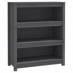vidaXL Solid Wood Pine Book Cabinet Display Organiser Multi Colours/Sizes - Grey, 80 x 35 x 97 cm