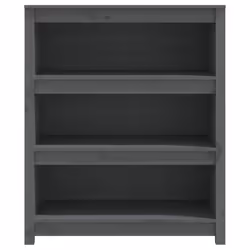 vidaXL Solid Wood Pine Book Cabinet Display Organiser Multi Colours/Sizes - Grey, 80 x 35 x 97 cm - Additional view 4