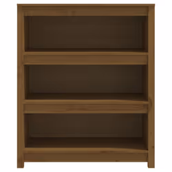 vidaXL Solid Wood Pine Book Cabinet Display Organiser Multi Colours/Sizes - Honey brown, 80 x 35 x 97 cm - Additional view 4