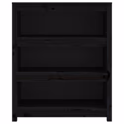 vidaXL Solid Wood Pine Book Cabinet Display Organiser Multi Colours/Sizes - Black, 80 x 35 x 97 cm - Additional view 4
