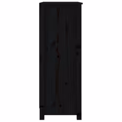 vidaXL Solid Wood Pine Book Cabinet Display Organiser Multi Colours/Sizes - Black, 80 x 35 x 97 cm - Additional view 5