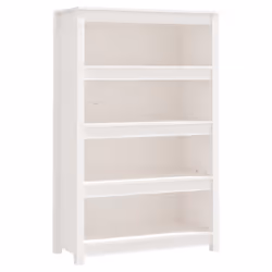 vidaXL Solid Wood Pine Book Cabinet Display Organiser Multi Colours/Sizes - White, 80 x 35 x 126 cm