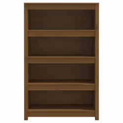 vidaXL Solid Wood Pine Book Cabinet Display Organiser Multi Colours/Sizes - Honey brown, 80 x 35 x 126 cm - Additional view 4