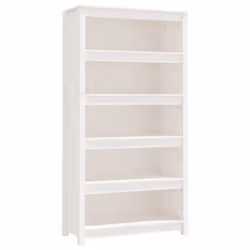 vidaXL Solid Wood Pine Book Cabinet Display Organiser Multi Colours/Sizes - White, 80 x 35 x 154 cm