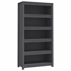 vidaXL Solid Wood Pine Book Cabinet Display Organiser Multi Colours/Sizes - Grey, 80 x 35 x 154 cm
