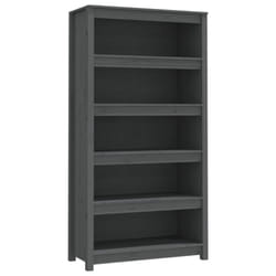 vidaXL Solid Wood Pine Book Cabinet Display Organiser Multi Colours/Sizes - Grey, 80 x 35 x 154 cm