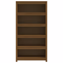 vidaXL Solid Wood Pine Book Cabinet Display Organiser Multi Colours/Sizes - Honey brown, 80 x 35 x 154 cm - Additional view 4