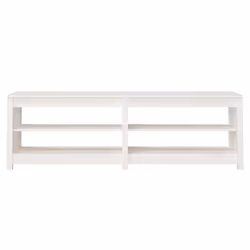 vidaXL Solid Wood Pine Shoe Bench Hallway Shoe Storage Cabinet Multi Colours - White - Additional view 4