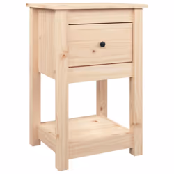 vidaXL 1/2x Solid Wood Pine Bedside Cabinet Nightstand End Table Multi Colours - Brown, 2 x Bedside cabinet - Additional view 5