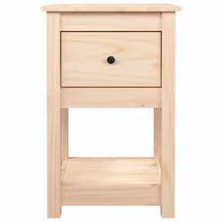 vidaXL 1/2x Solid Wood Pine Bedside Cabinet Nightstand End Table Multi Colours - Brown, 2 x Bedside cabinet - Additional view 6