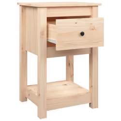 vidaXL 1/2x Solid Wood Pine Bedside Cabinet Nightstand End Table Multi Colours - Brown, 2 x Bedside cabinet - Additional view 8