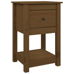 vidaXL 1/2x Solid Wood Pine Bedside Cabinet Nightstand End Table Multi Colours - Honey brown, 1 x Bedside cabinet