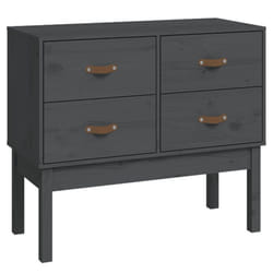 vidaXL Solid Wood Pine Console Cabinet Home Sideboard Highboard Multi Colours - Grey