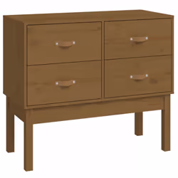 vidaXL Solid Wood Pine Console Cabinet Home Sideboard Highboard Multi Colours - Honey brown