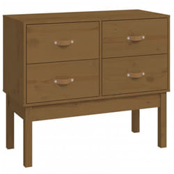 vidaXL Solid Wood Pine Console Cabinet Home Sideboard Highboard Multi Colours - Honey brown