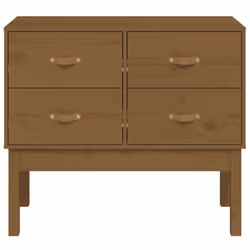 vidaXL Solid Wood Pine Console Cabinet Home Sideboard Highboard Multi Colours - Honey brown