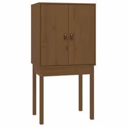 vidaXL Solid Wood Pine Highboard Home Sideboard Storage Cabinet Multi Colours - Honey brown - Additional view 4