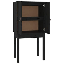 vidaXL Solid Wood Pine Highboard Home Sideboard Storage Cabinet Multi Colours - Black