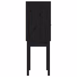 vidaXL Solid Wood Pine Highboard Home Sideboard Storage Cabinet Multi Colours - Black - Additional view 6
