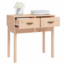 vidaXL Solid Wood Pine Console Table Side Sofa End Accent Table Multi Colours - Brown, 76.5 x 40 x 75 cm - Additional view 6
