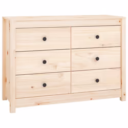 vidaXL Side Cabinet Side Table Storage Cupboard Sideboard Solid Wood Pine - Brown, 100 x 40 x 72 cm - Additional view 3